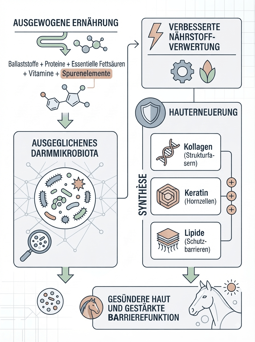 Einfluss des Mikrobioms auf die Haut des Pferdes